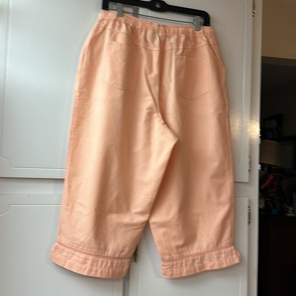 NWT JENNY BUCHANAN CAPRI PANTS. Size L. Peach color. EXCELLENT CONDITION! - Picture 5 of 8